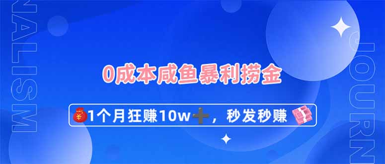 （14257期）0成本闲鱼暴利捞金，1个月狂赚10W+，秒发秒赚新玩法_小七网创