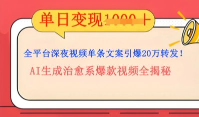 全平台深夜文案新风口:DeepSeek生成百万播放量金句,治愈系内容涨粉速度快4倍_小七网创
