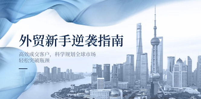 （14201期）外贸新手逆袭指南：高效成交客户，科学规划全球市场，轻松突破瓶颈-小七网创