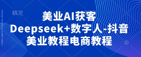 美业AI获客Deepseek+数字人-抖音美业教程电商教程-小七网创