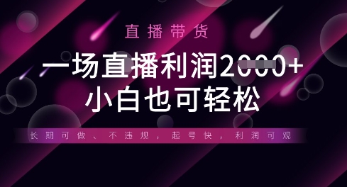 半无人直播带货，一场利润数张，适合所有平台玩法，小白也可轻松-小七网创