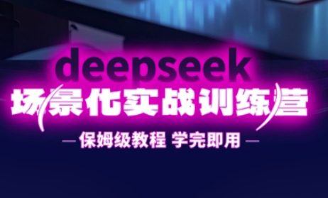 DeepSeek场景化实战训练营,保姆级教程,学完即用,手把手教你用DeepSeek提升效率-小七网创